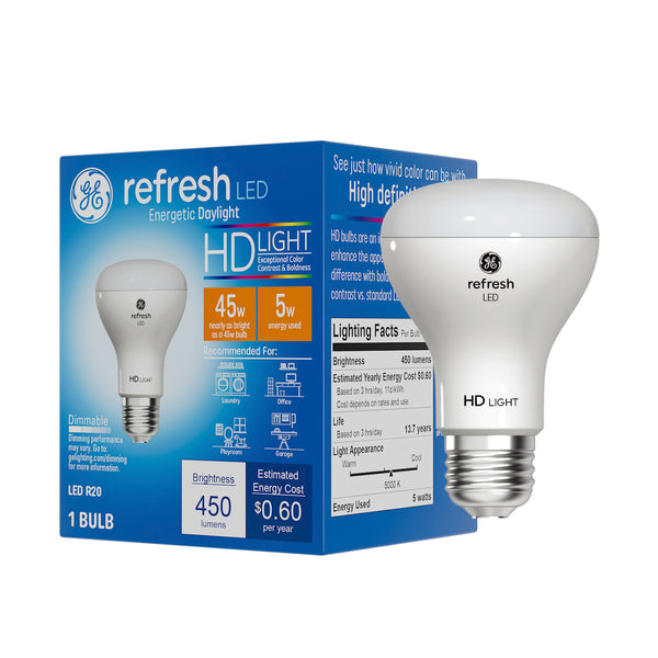 GE Refresh HD Daylight R20 Indoor Floodlight Bulb