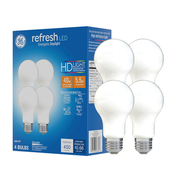 GE Refresh HD LED Daylight General Purpose Glass Bulbs