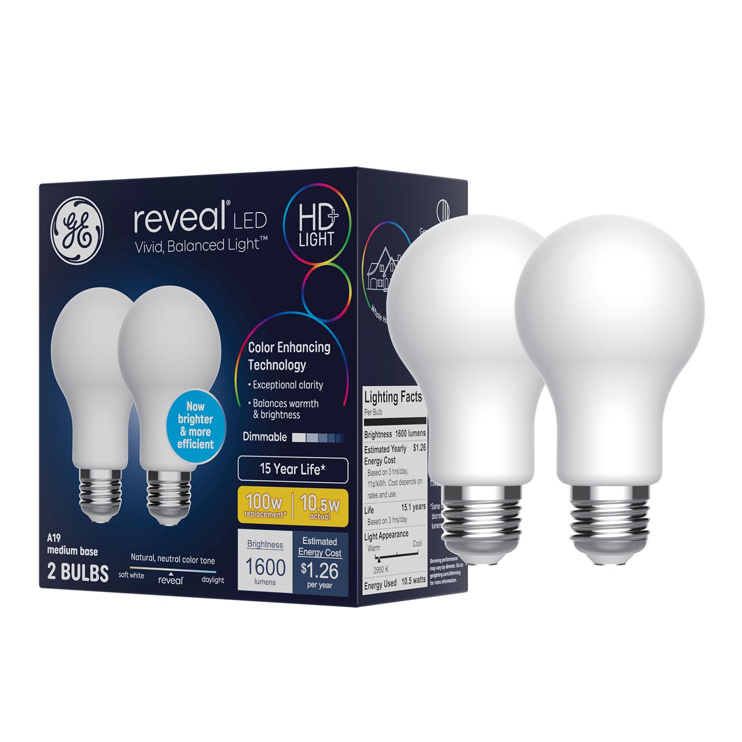 led grow light bulbs lowes GE Reveal HD+ LED Reveal General Purpose Glass Bulbs
