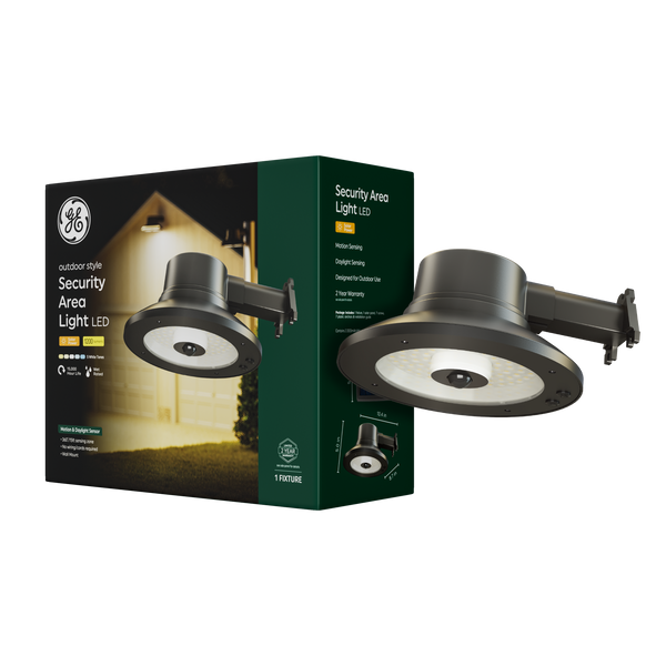 GE Outdoor Security Area Light, Motion & Dusk to Dawn Sensor, Solar Light