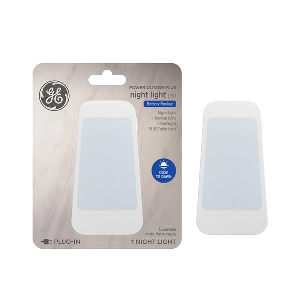 GE LED Power Outage Plus Night Light, Battery Backup, Dusk to Dawn (1-Pack)