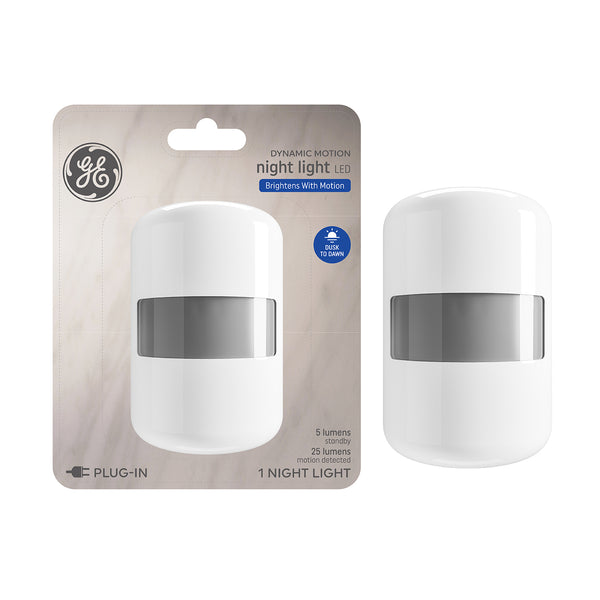 GE LED Dynamic Motion Night Light, Dusk to Dawn, Brightness with Motion (1-Pack)