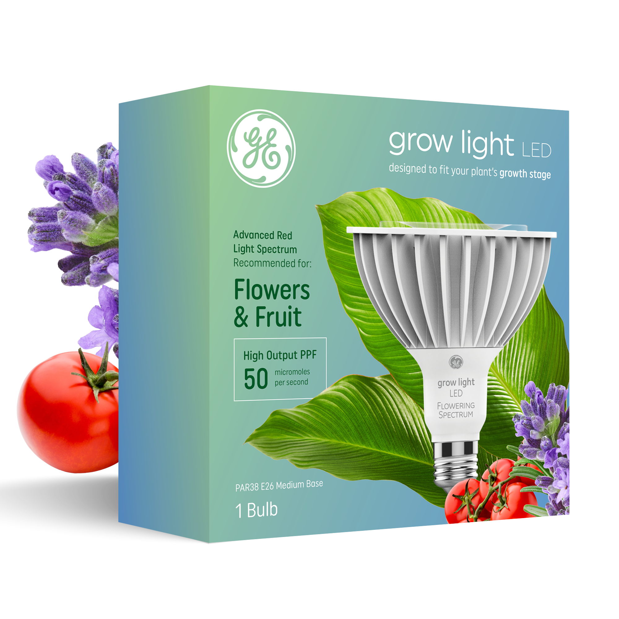 led grow light bulbs amazon GE Grow LED Light Bulb for Indoor Plants, PAR38 Flood Light for Fruits
