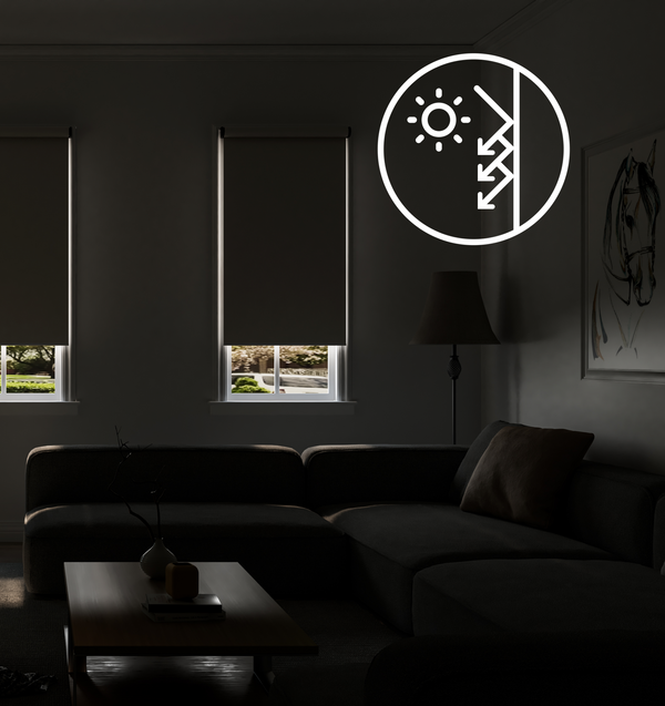 GE Smart Shade, Motorized Window Blind with Matter & Remote Control, Blackout Fabric