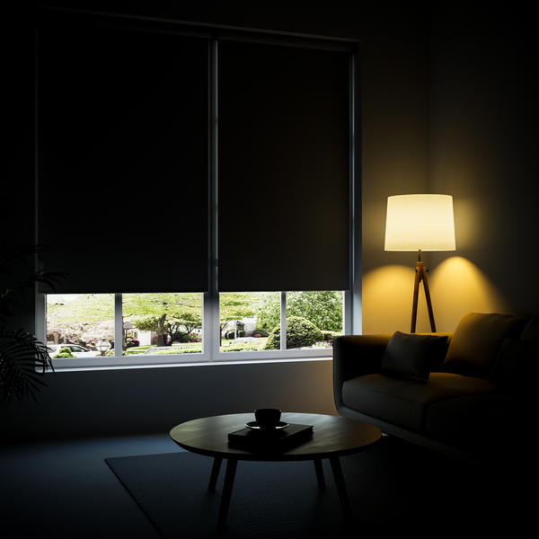 GE Custom Sized Smart Shade, Motorized Window Blind with Matter & Remote Control, Blackout Fabric
