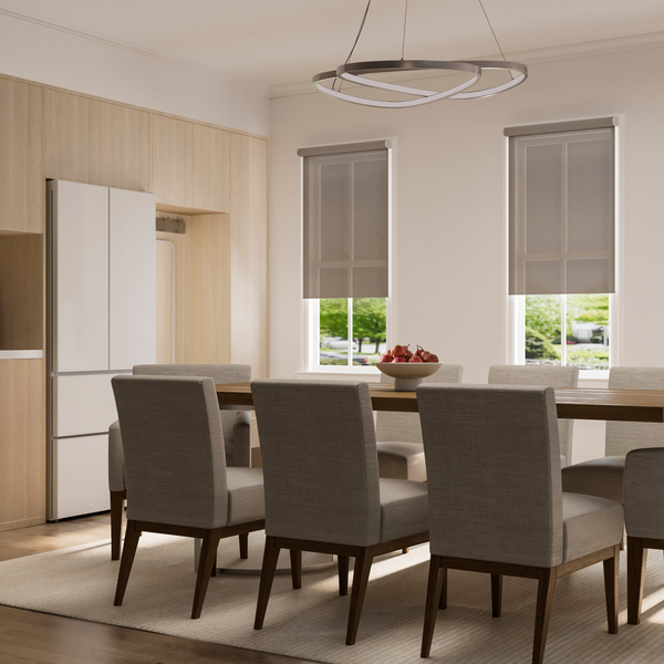 GE Custom Sized Smart Shade, Motorized Window Blind with Matter & Remote Control, Designer Translucent Fabric