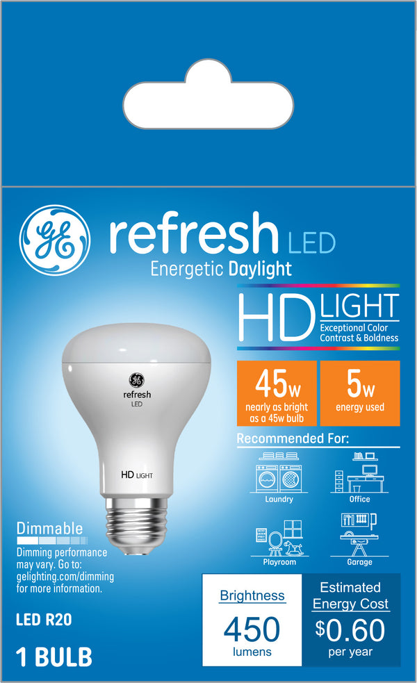 GE Refresh HD Daylight R20 Indoor Floodlight Bulb