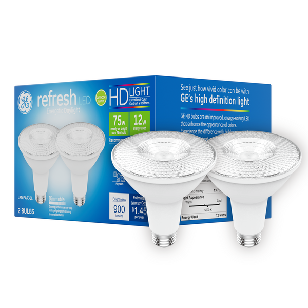 GE Refresh HD LED Daylight PAR30L Outdoor Floodlight Bulbs