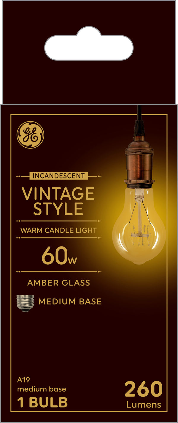GE Incandescent 60 W Candlelight A19 General Purpose Bulb 1 PK