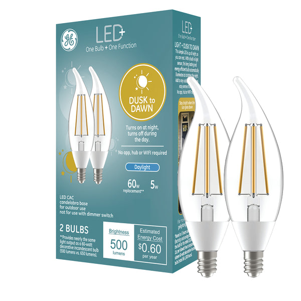 GE LED+ Dusk to Dawn LED Security Light Bulbs
