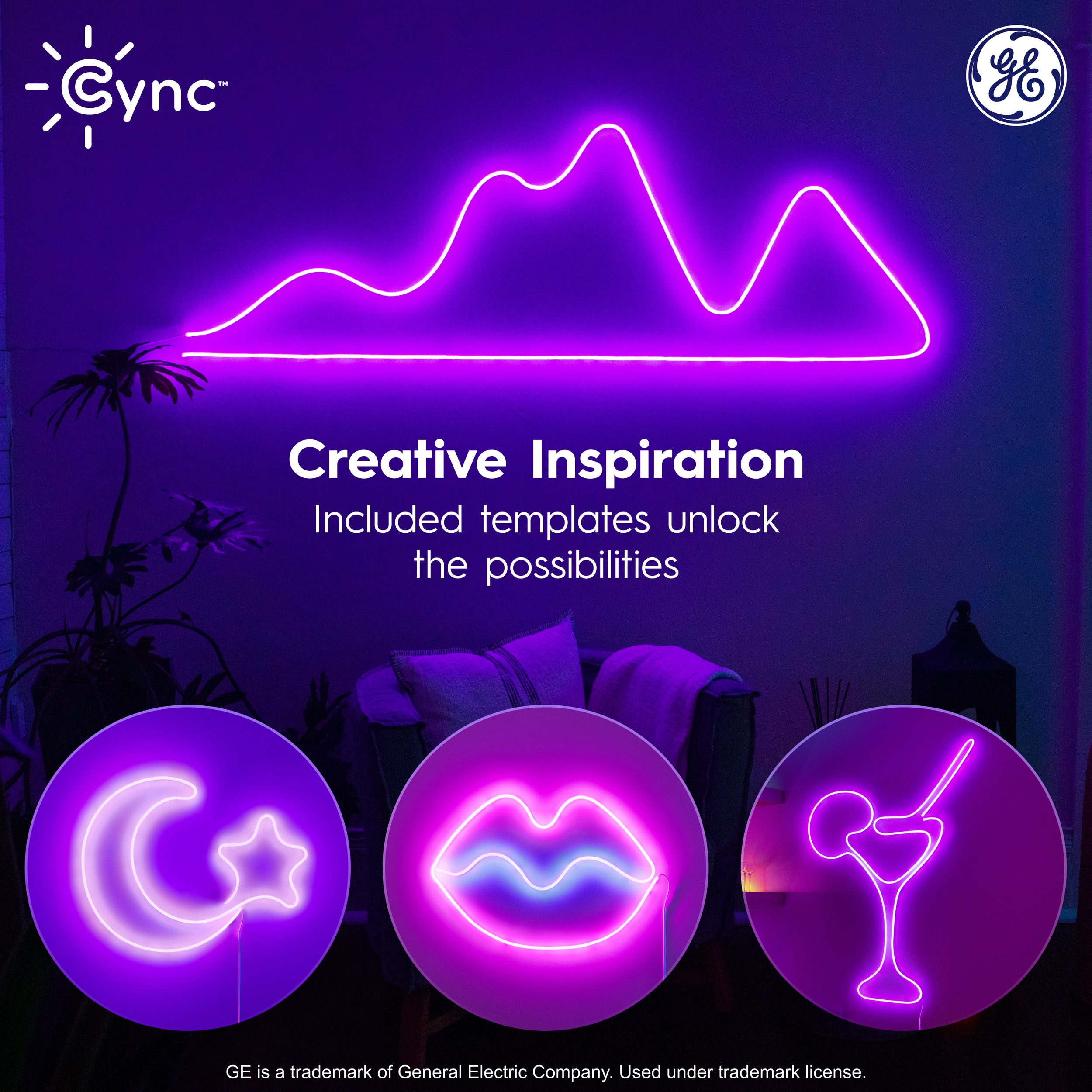 Cync Dynamic Effects Smart LED Shapeable Neon Light Strip | GE Lighting ...