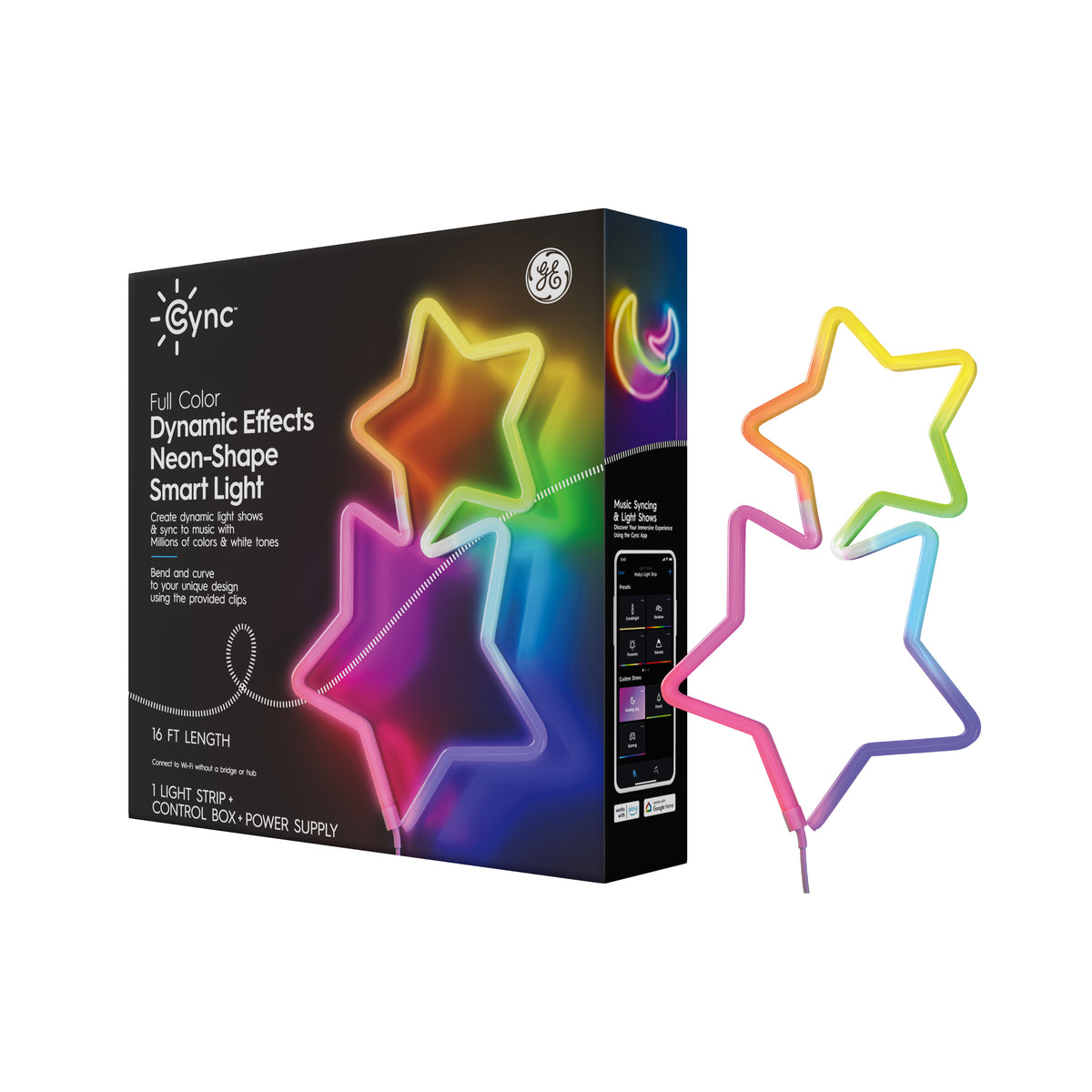 Led Dynamic Light Cync Dynamic Effects Smart LED Shapeable Neon Light Strip | GE Lighting ...