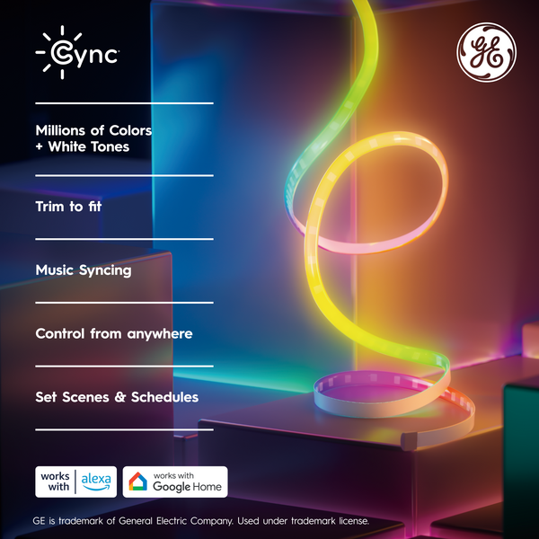 Cync Dynamic Effects Smart Light Strip w/ Music Sync | GE Lighting Store